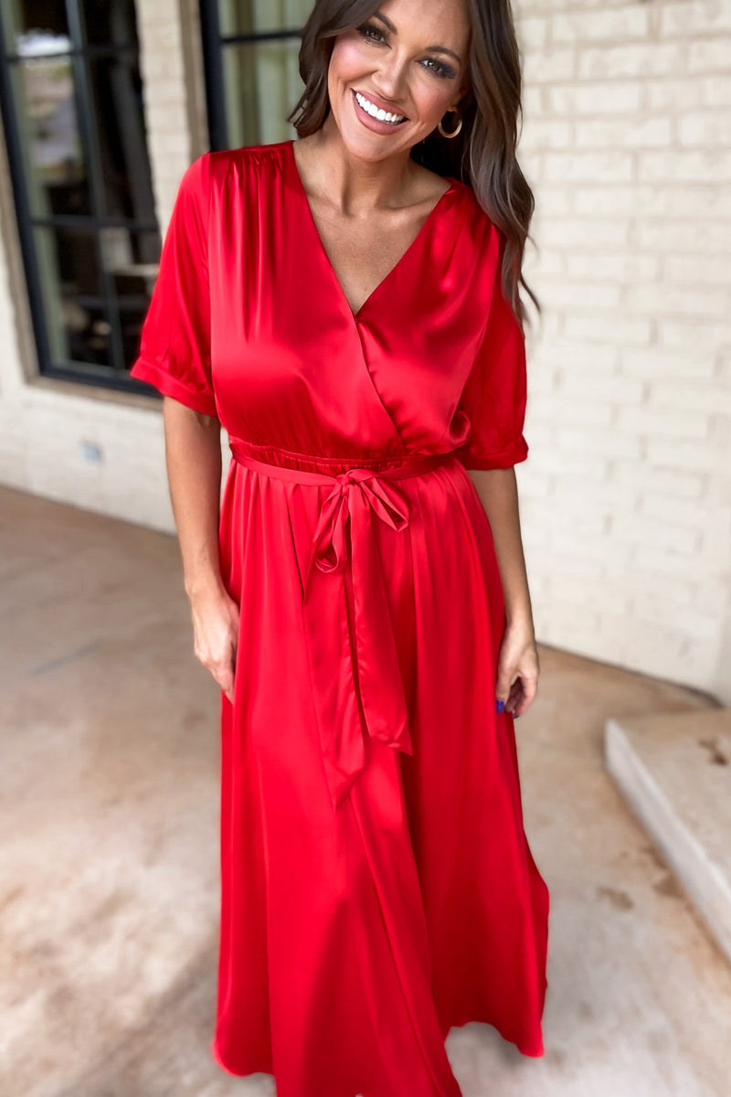Take Me Dancing Red Maxi Dress