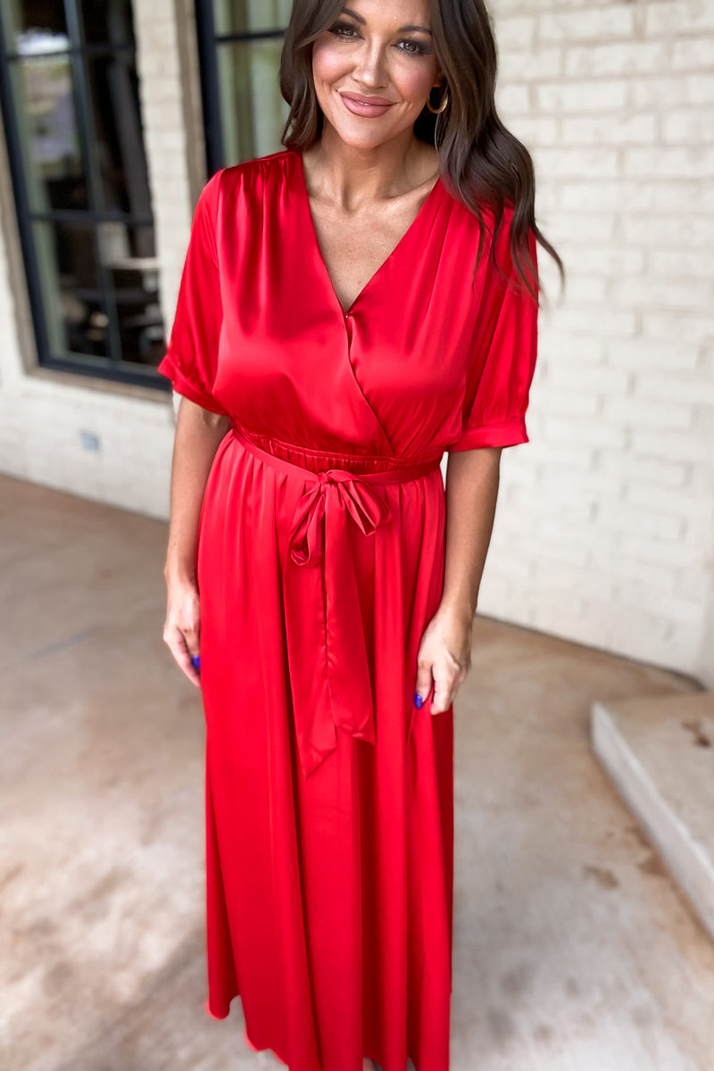 Take Me Dancing Red Maxi Dress