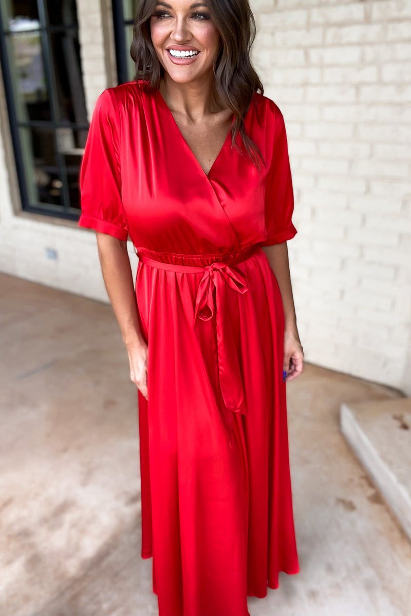Take Me Dancing Red Maxi Dress