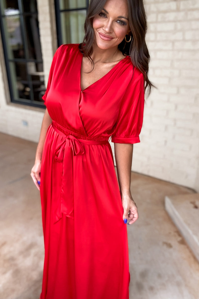 Take Me Dancing Red Maxi Dress