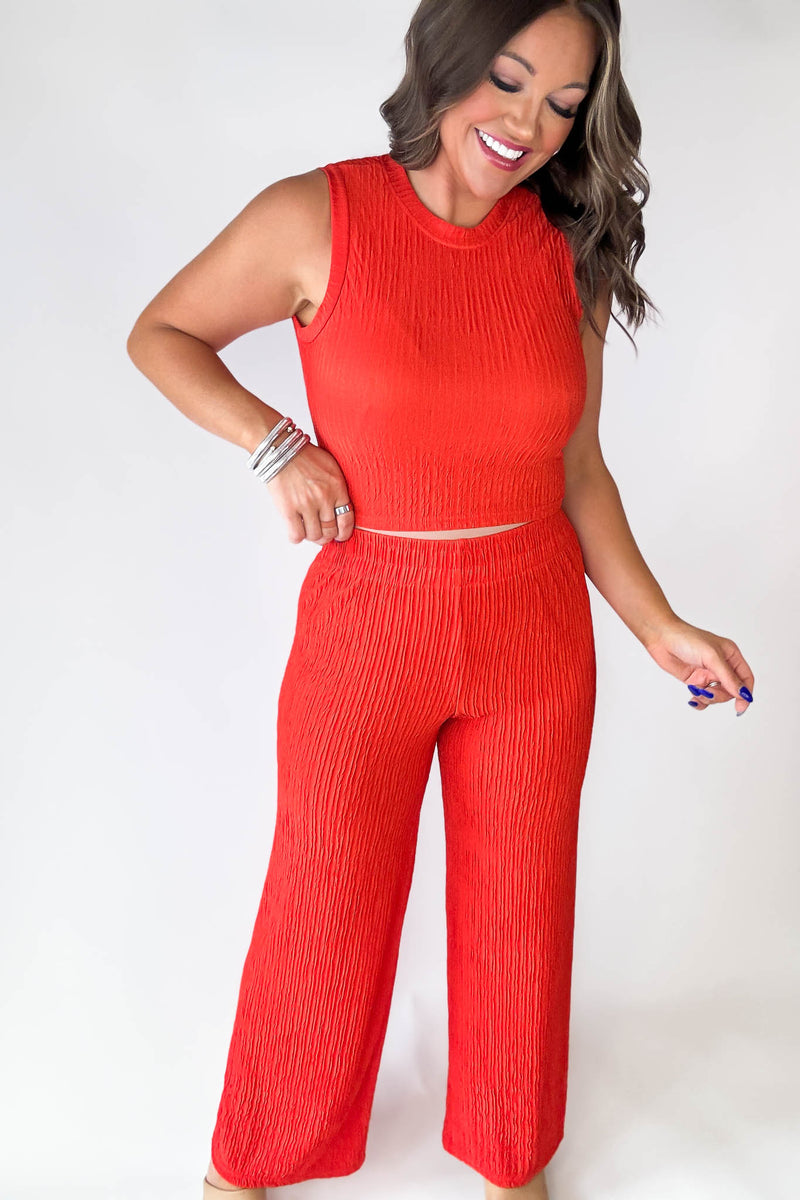 Cute And Chic Tomato Red 2pc Set