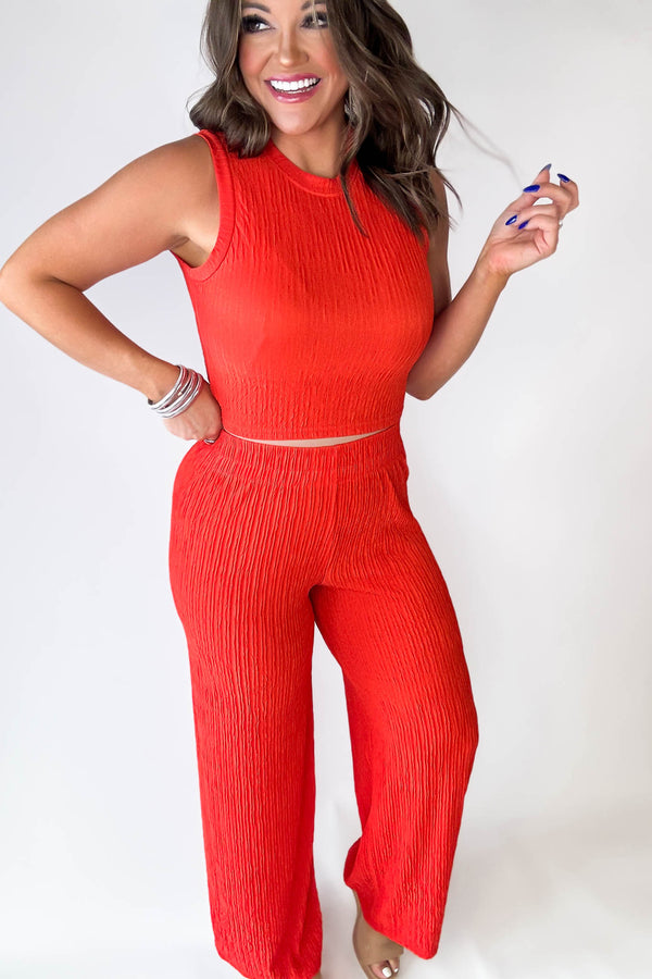 Cute And Chic Tomato Red 2pc Set