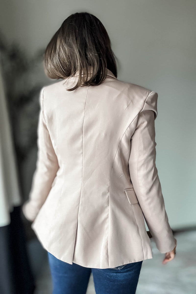 Taupe Long Sleeve Blazer