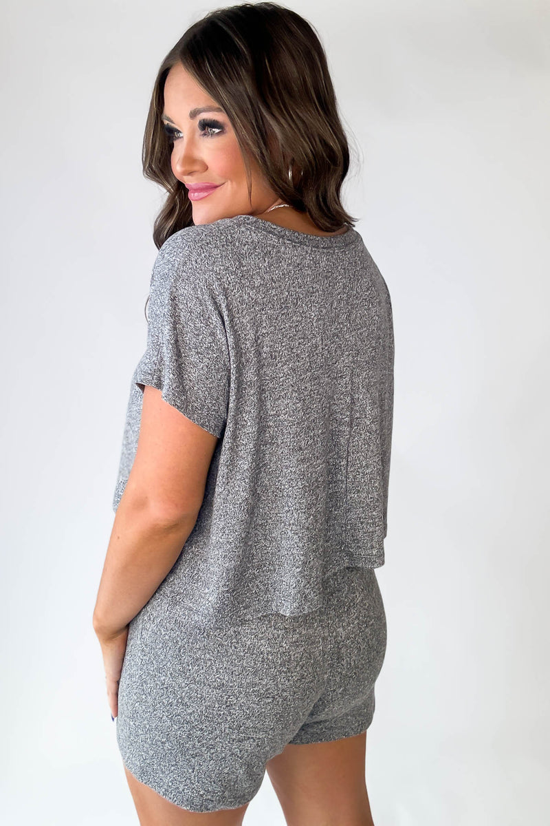 So Soft Black Cashmere Like V-Neck Top