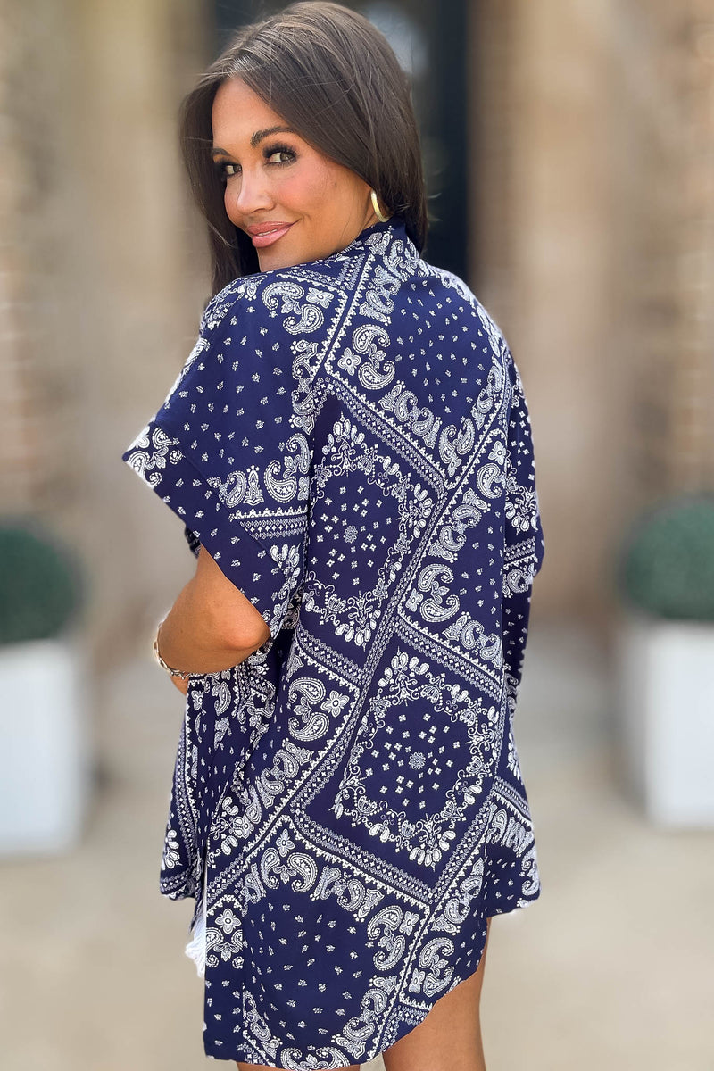 Bandana Blue Kimono