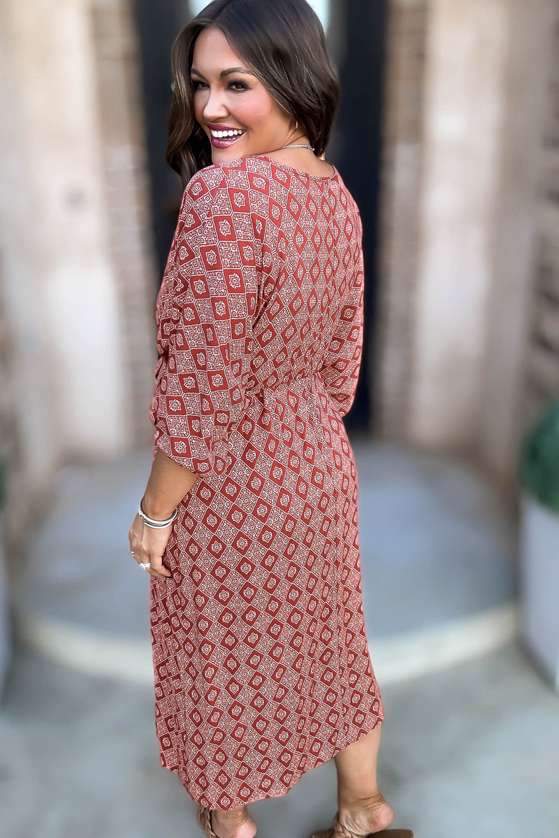 Pumpkin Spice Print Dress