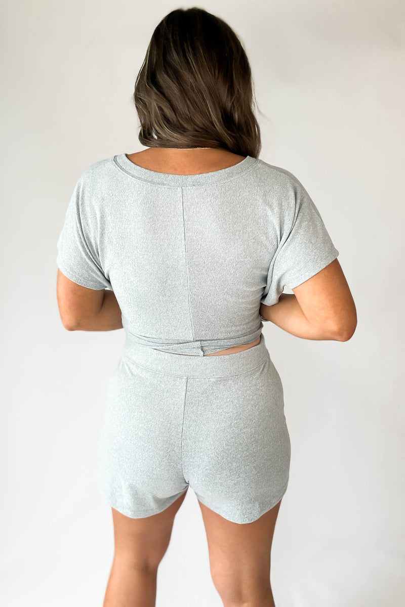 So Soft Blue Grey Cashmere Like Shorts