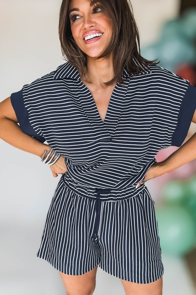 Striped Luxeknit Sweatshorts