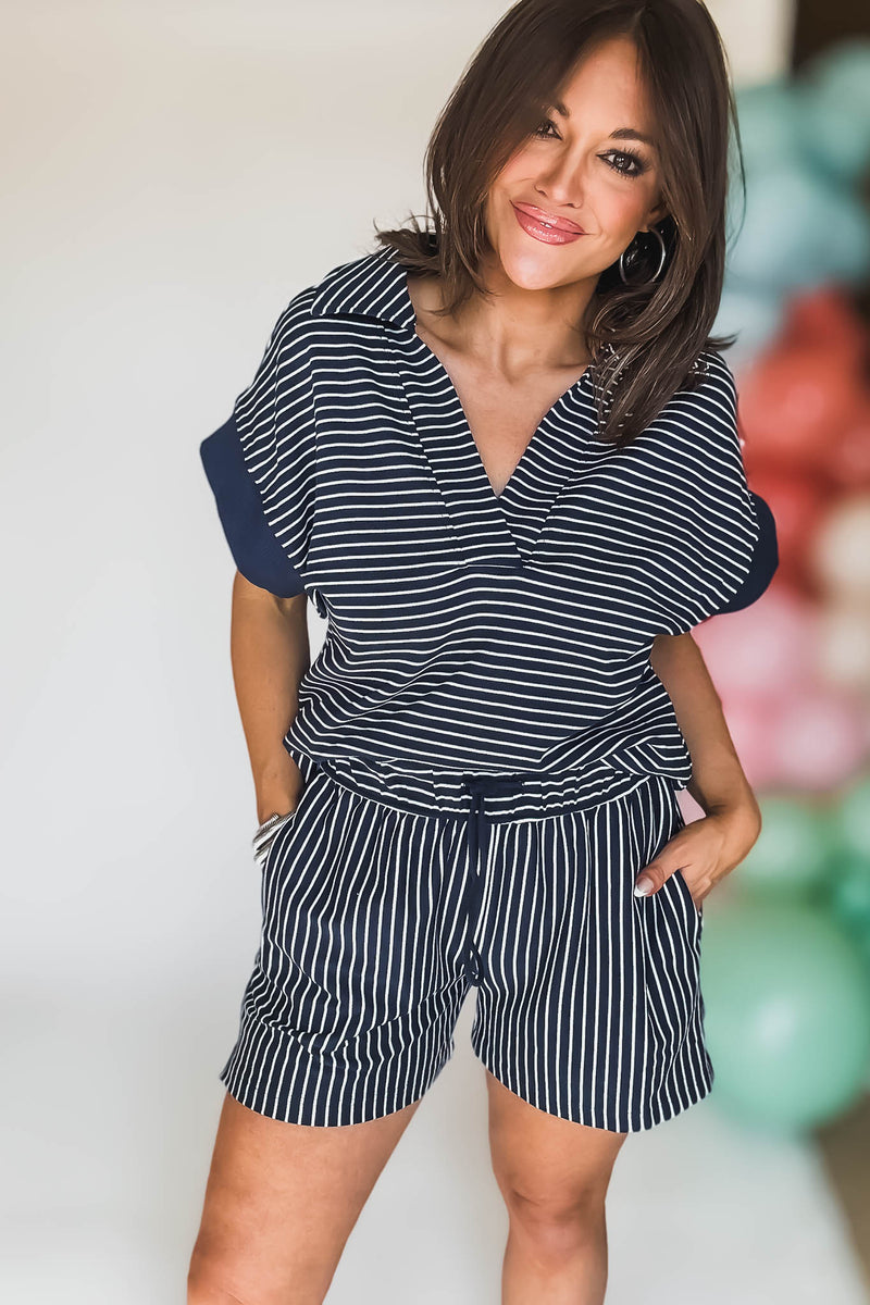 Striped Luxeknit Sweatshorts