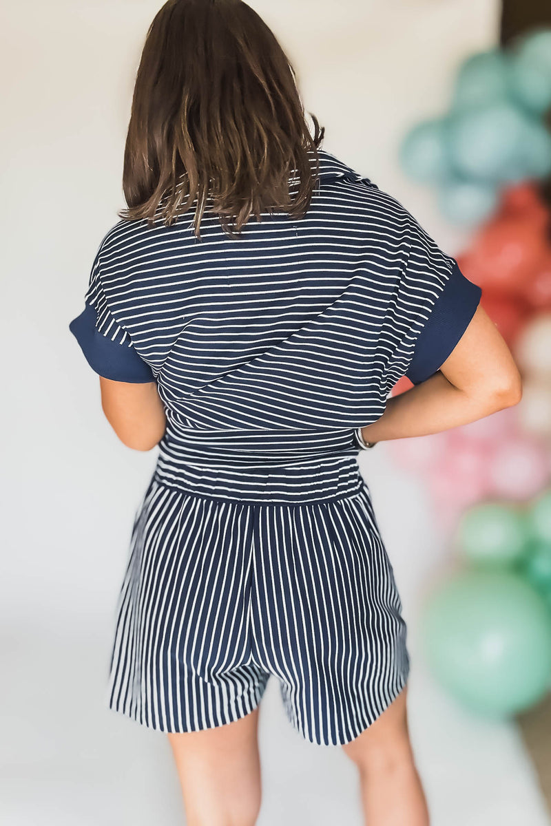 Striped Luxeknit Sweatshorts