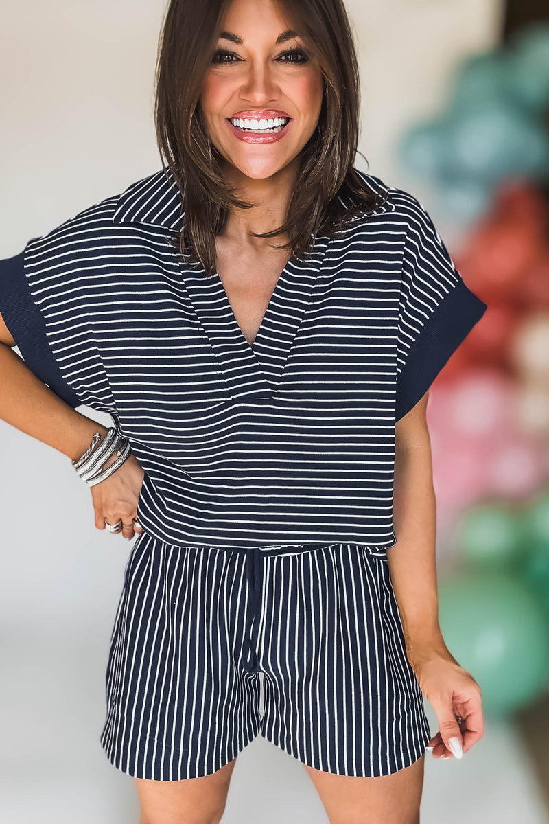 Striped Luxeknit Sweatshorts