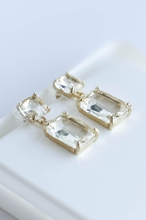Crystal Clear Drop Earrings