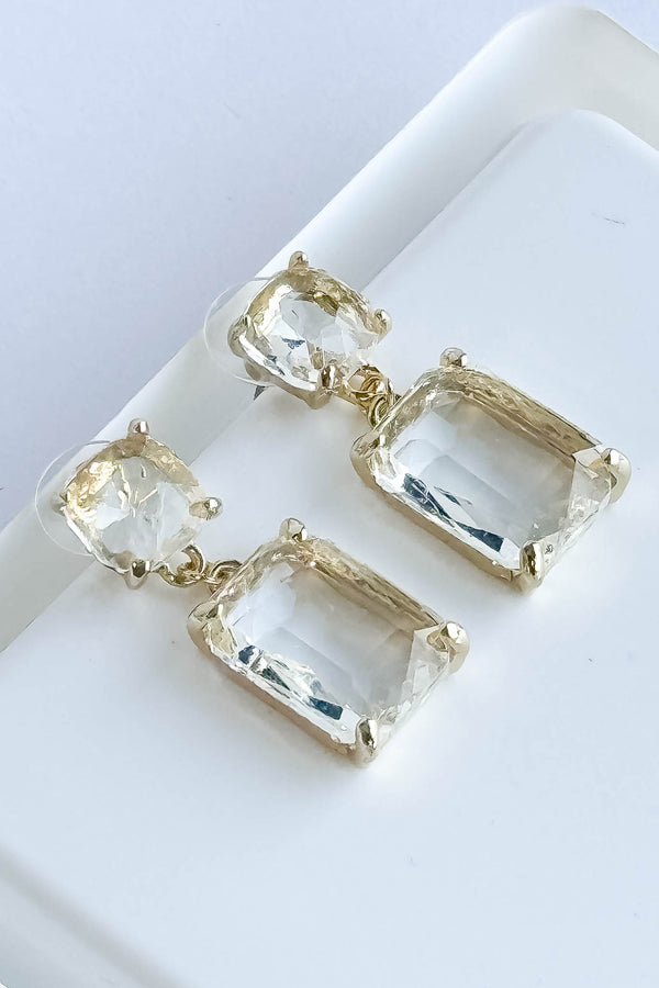 Crystal Clear Drop Earrings