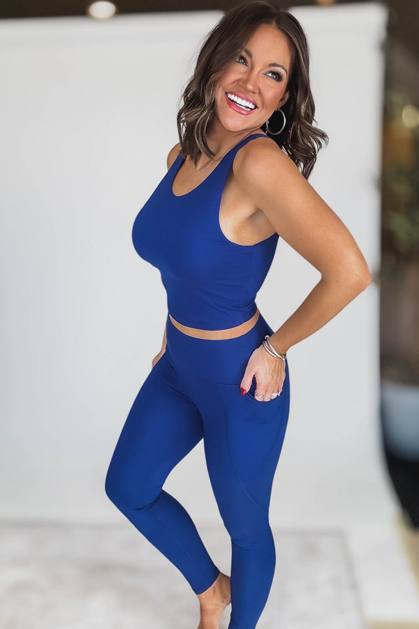 Venice Cloud Blue Depth Light Sculpt High-Waisted Leggings