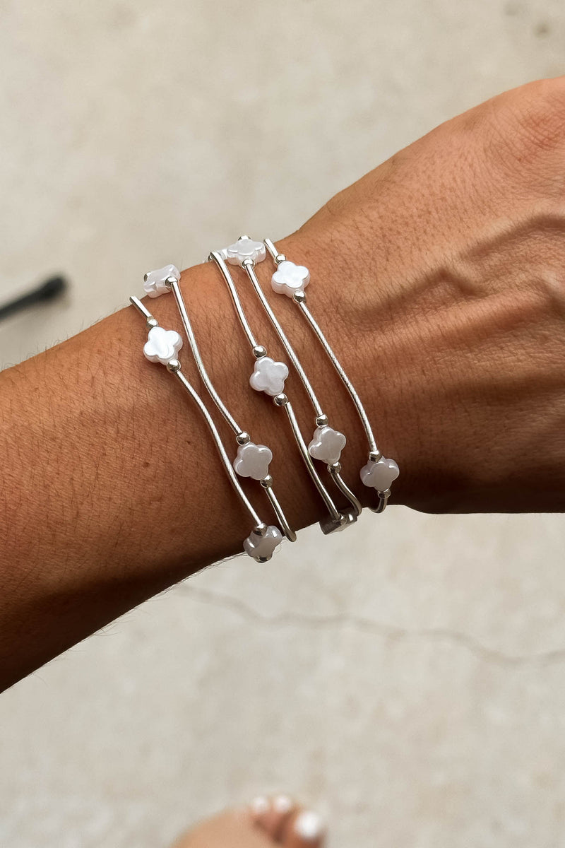 Quad Silver Bracelet Set