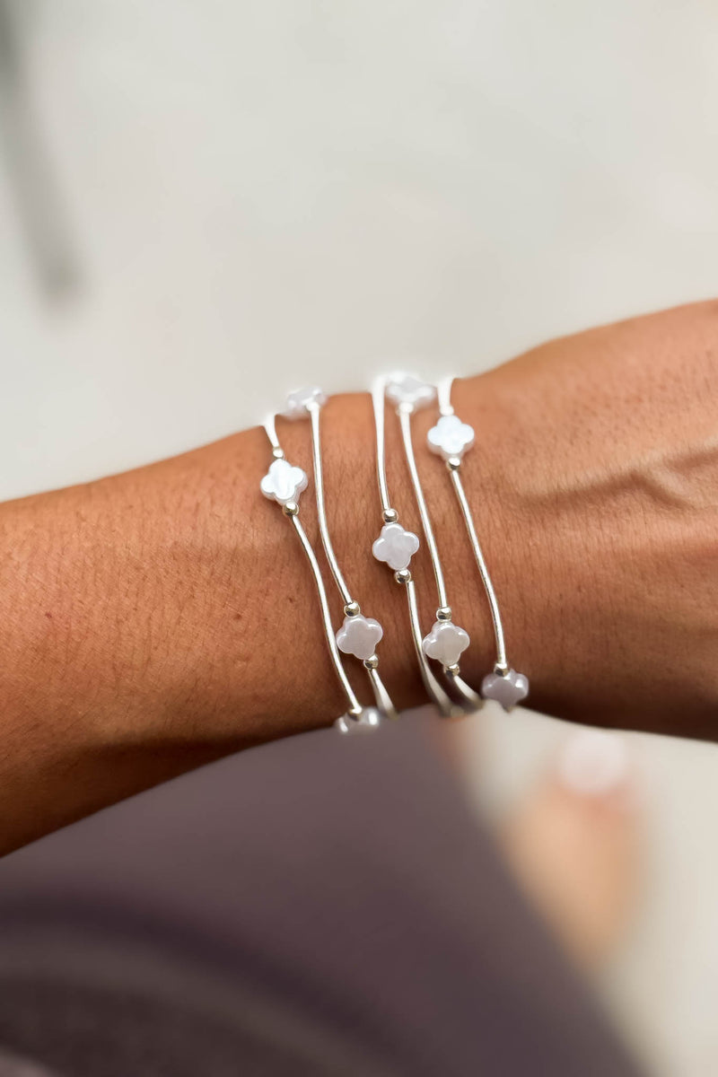 Quad Silver Bracelet Set