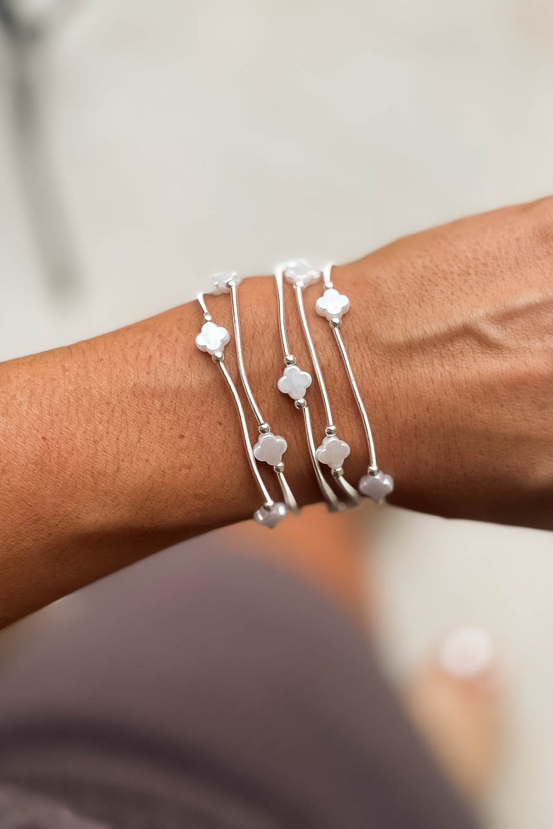 Quad Silver Bracelet Set