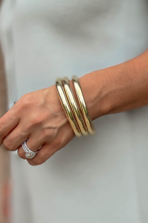 Gold Bangle Bracelet Set