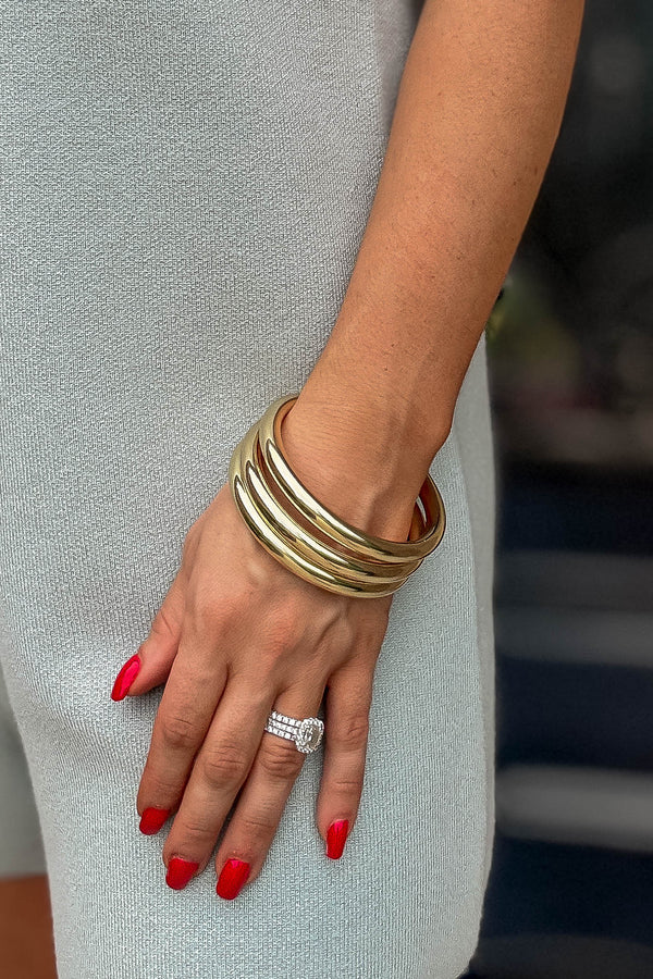 Gold Bangle Bracelet Set
