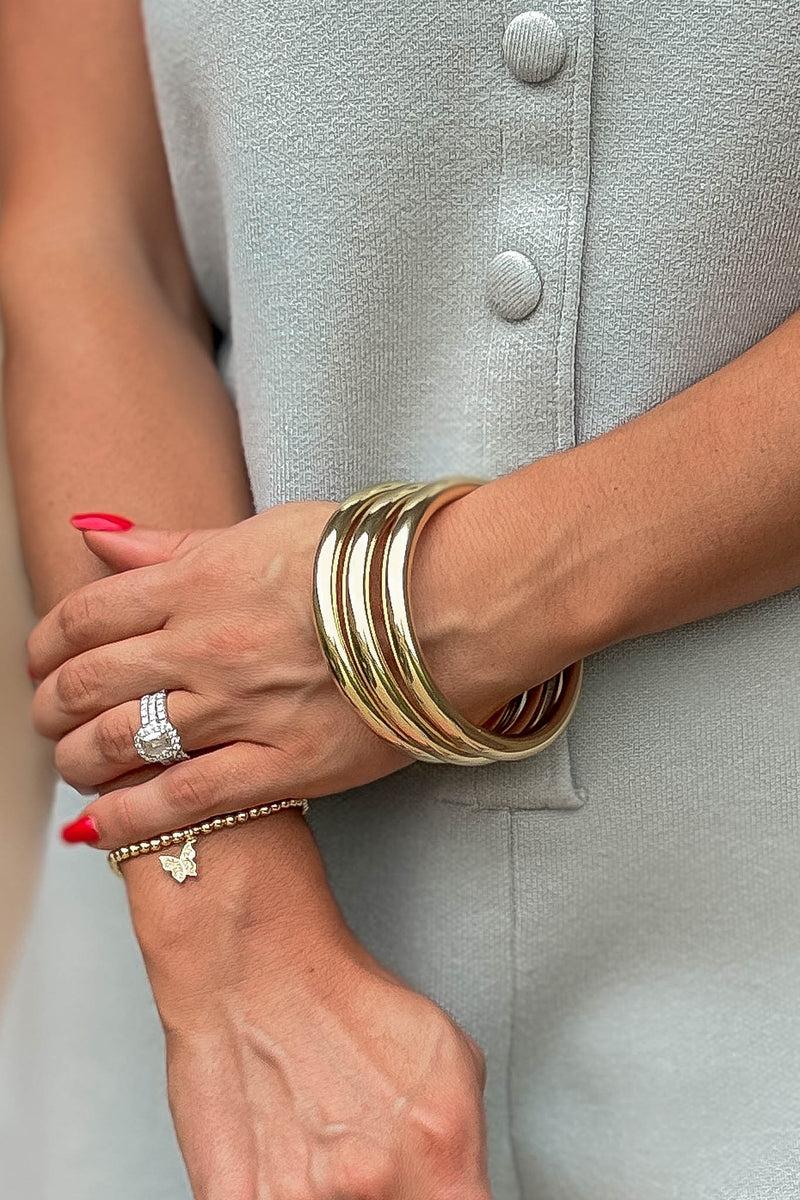 Gold Bangle Bracelet Set