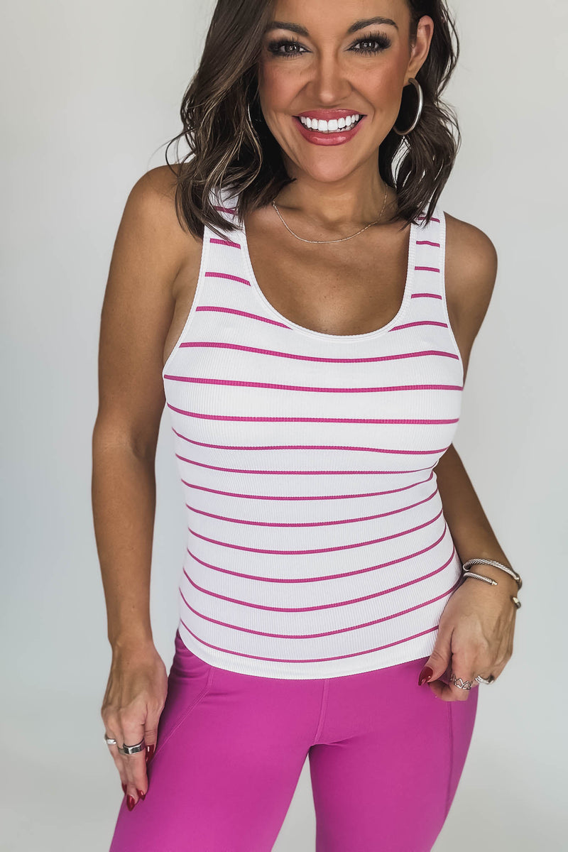 CLASSIC SEAMLESS NEW ORCHID RIBBED TANK TOP