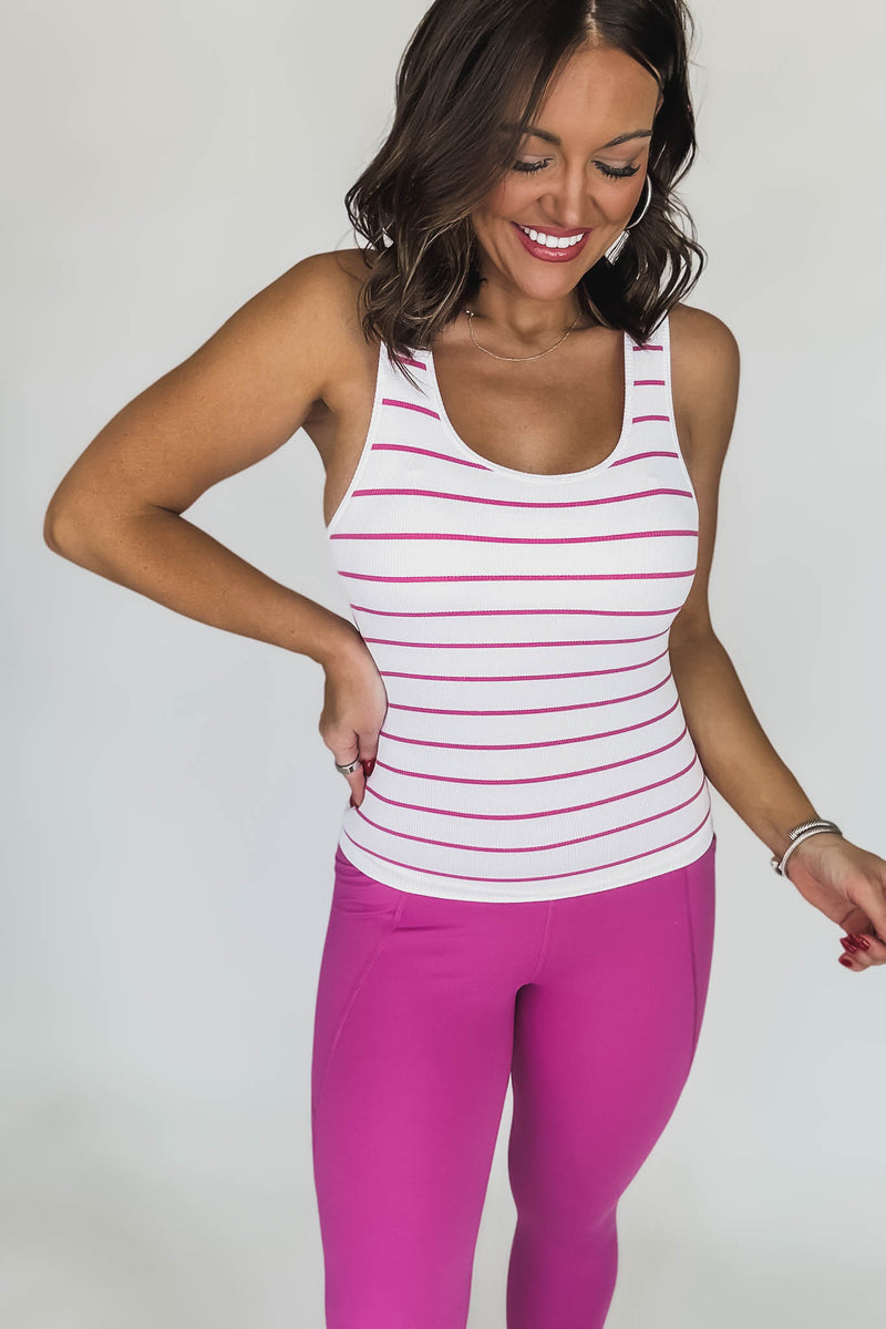 CLASSIC SEAMLESS NEW ORCHID RIBBED TANK TOP