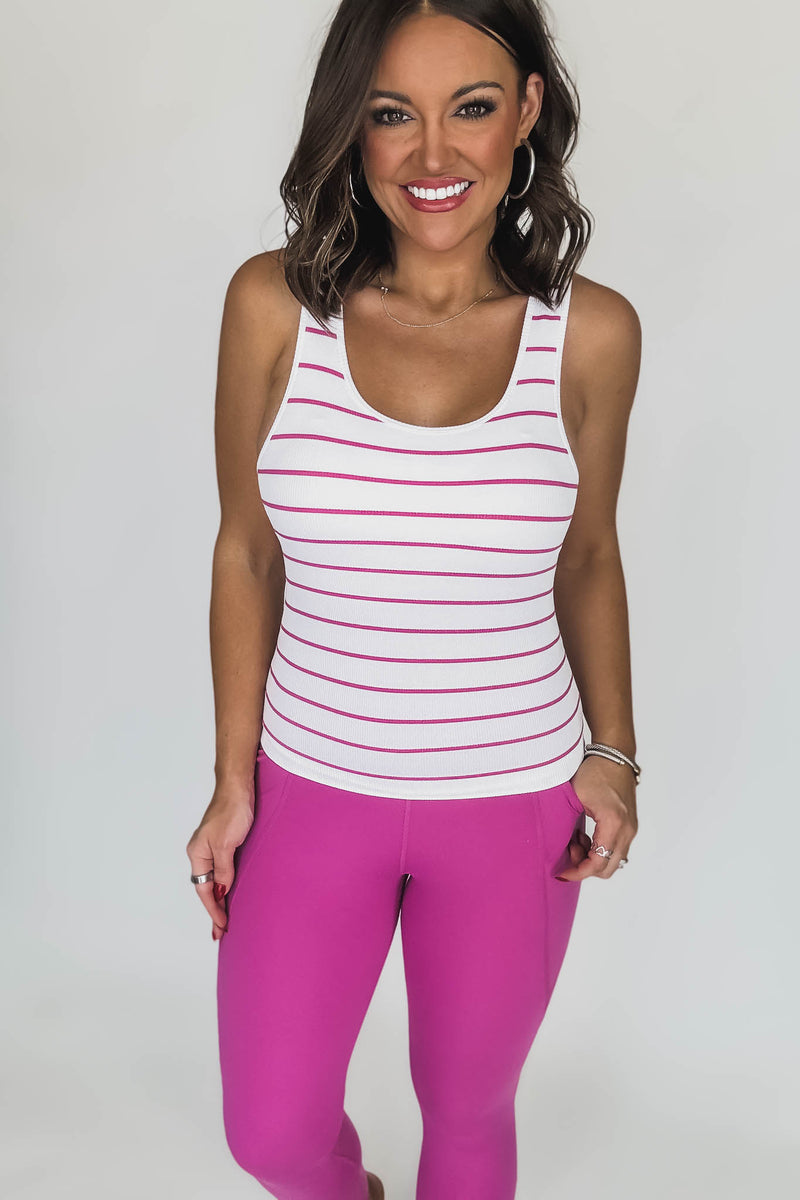 CLASSIC SEAMLESS NEW ORCHID RIBBED TANK TOP
