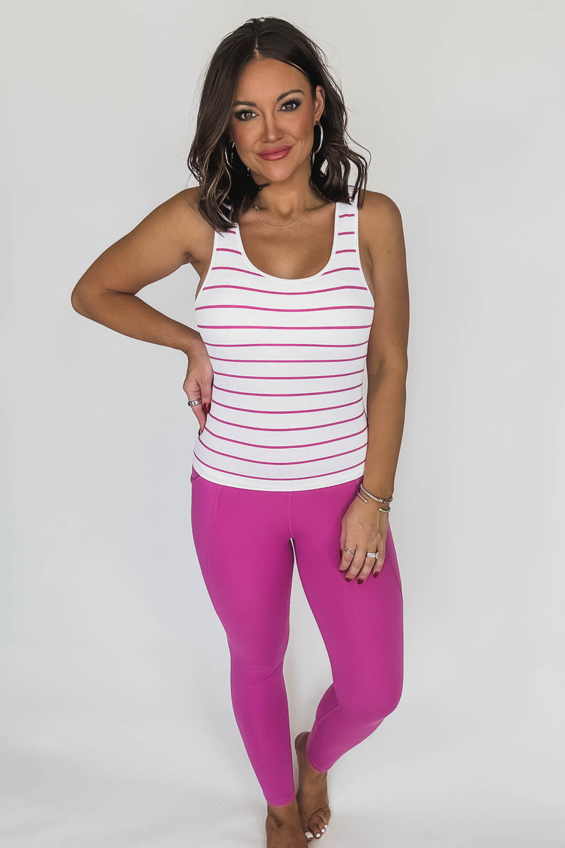 CLASSIC SEAMLESS NEW ORCHID RIBBED TANK TOP