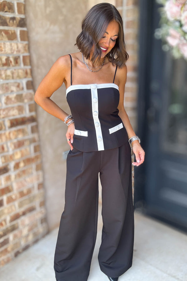 Mable Contrast Detail Pants