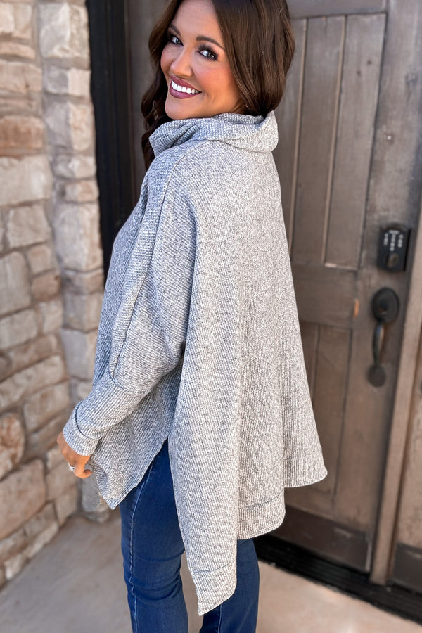I Knew You Heather Grey Pullover Top