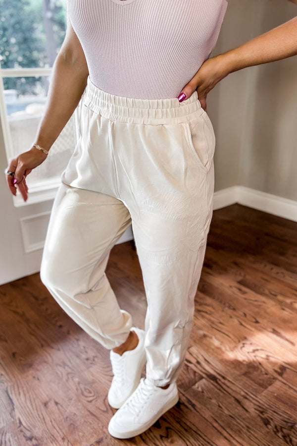 Wishful Dreamer Ivory Joggers