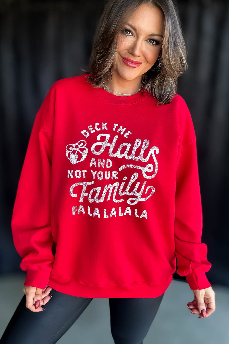Deck The Hall Vintage Graphic Sweatshirt