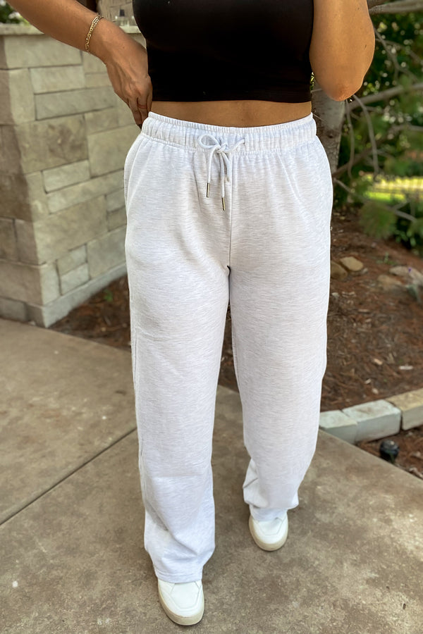 Walk On By Heathered Grey Fleece Pants