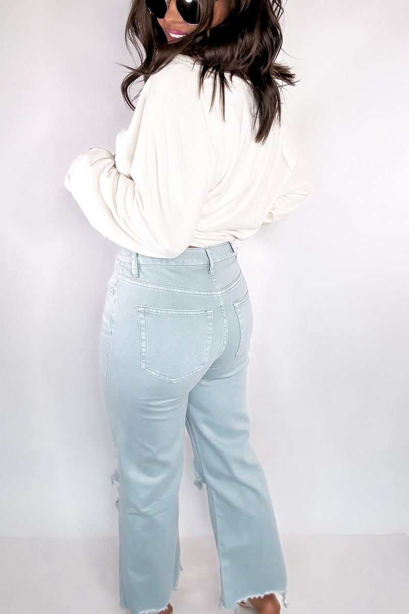 90"s Vintage Crop Flare Jeans