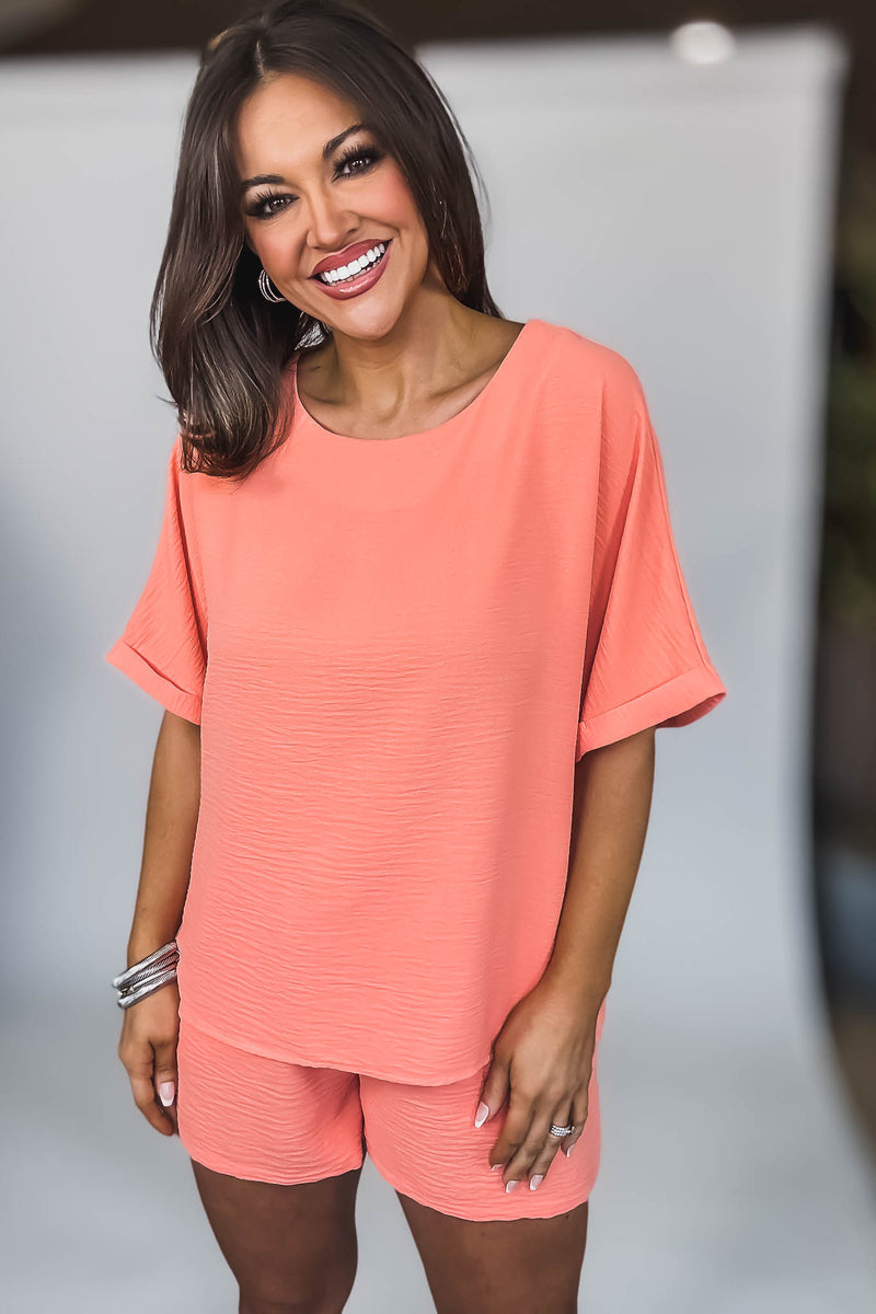 Sparrow Coral Airflow Top