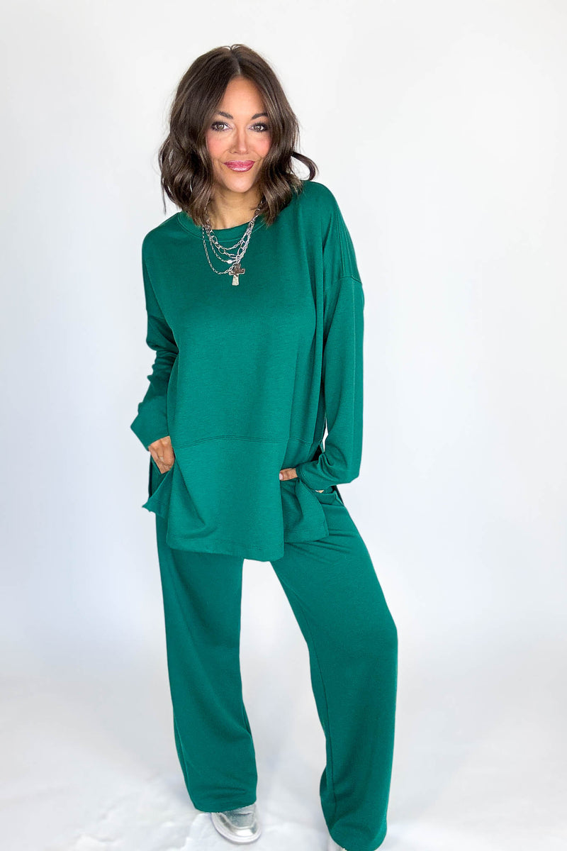 Hunter Green Scuba Pants