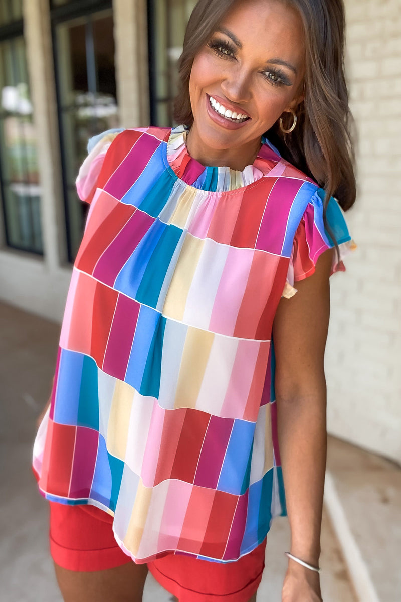 Fine And Fancy Multi Color Top