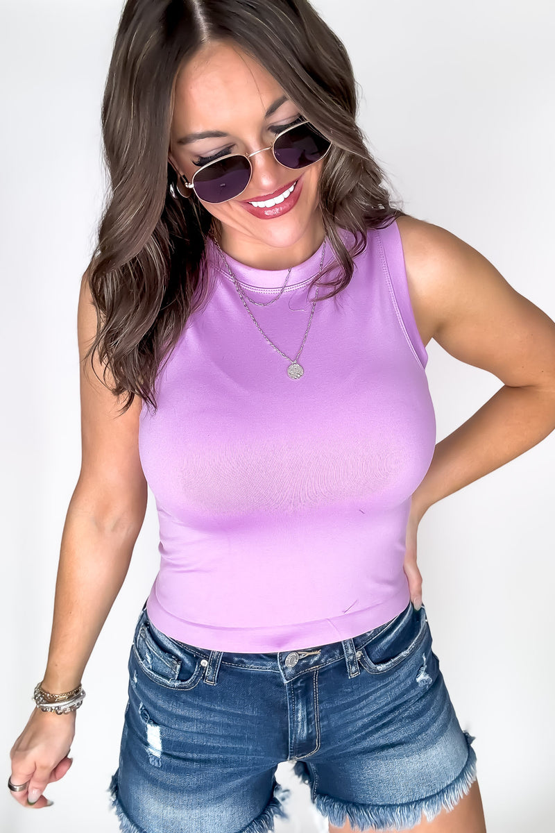 SR Basic Nina Sexy Violet Flat Seamless Top