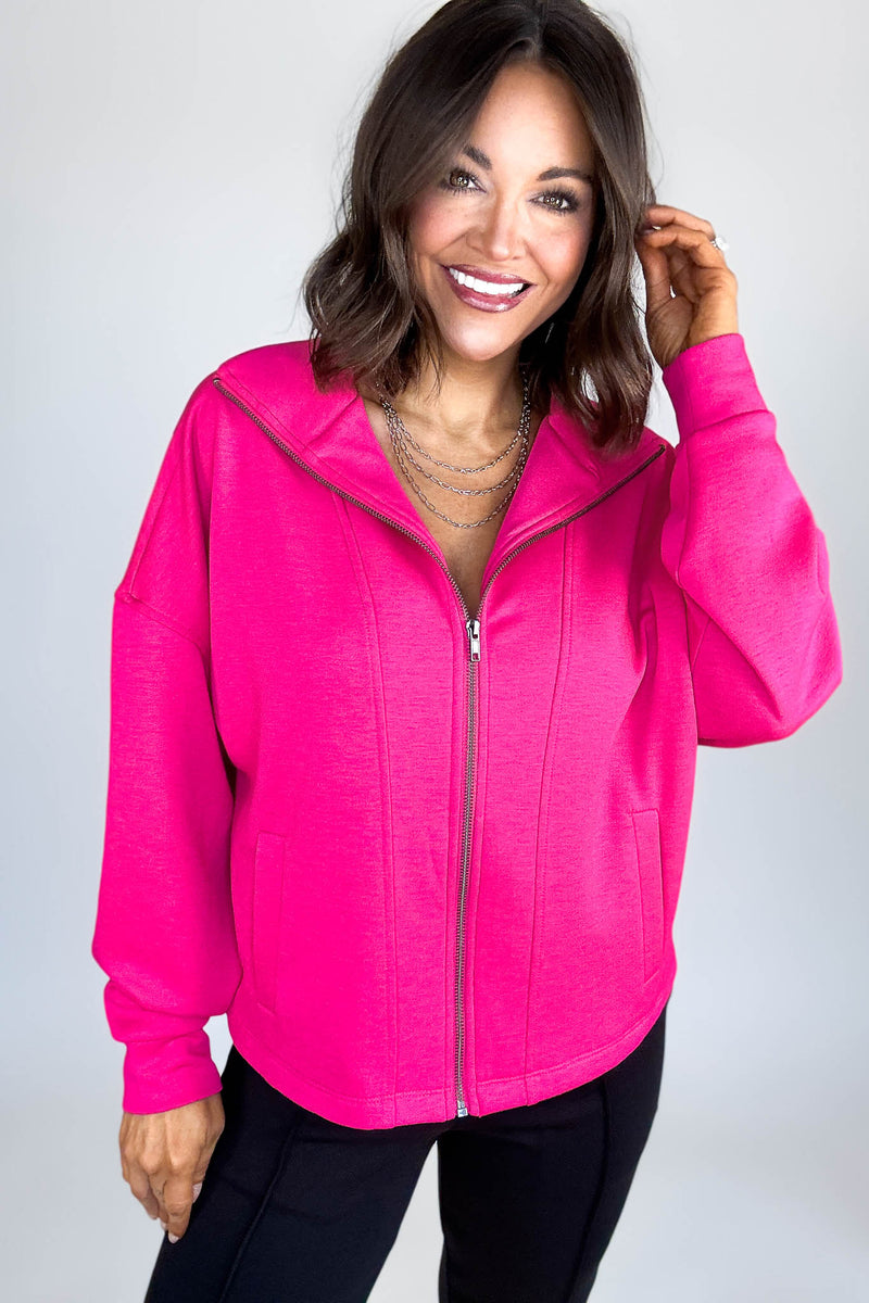 Scuba Hot Pink Full Zip Jacket