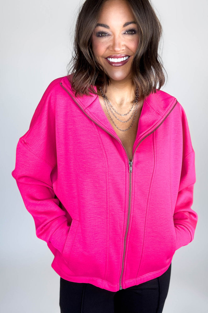 Scuba Hot Pink Full Zip Jacket