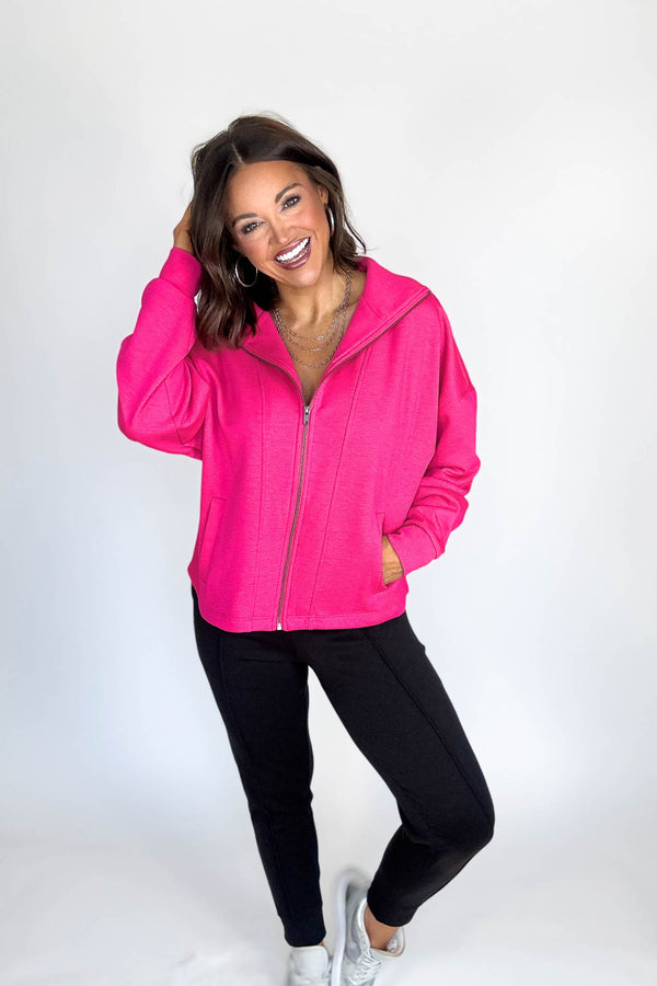 Scuba Hot Pink Full Zip Jacket