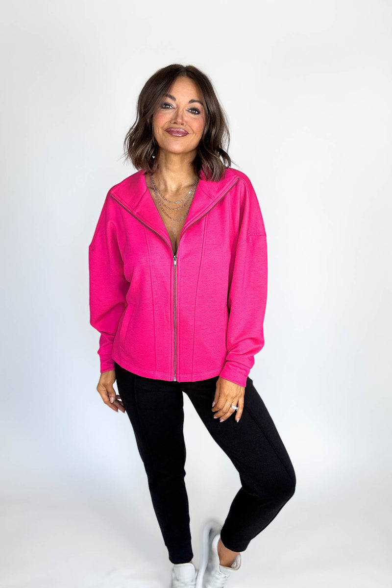 Scuba Hot Pink Full Zip Jacket