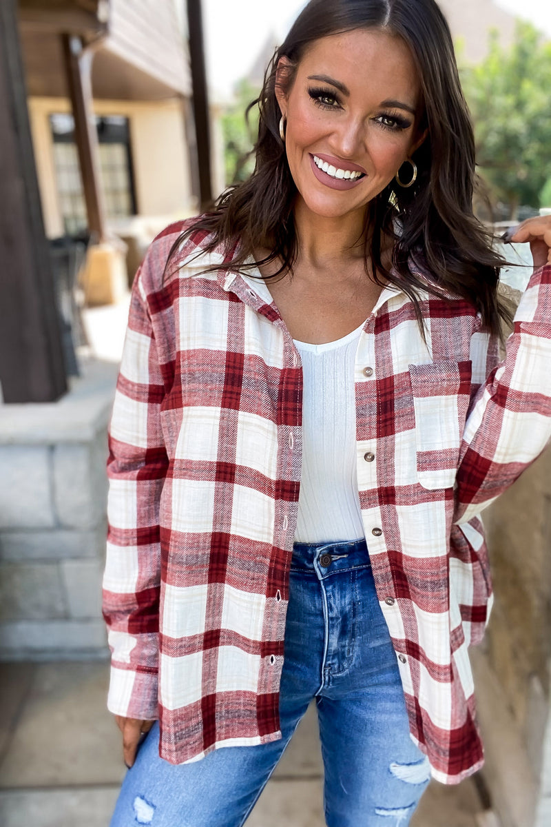 Feel Good Women's Red Flannel Top