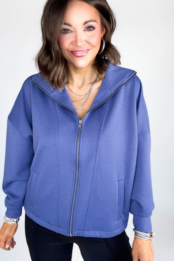 Scuba Blue Indigo Full Zip Jacket