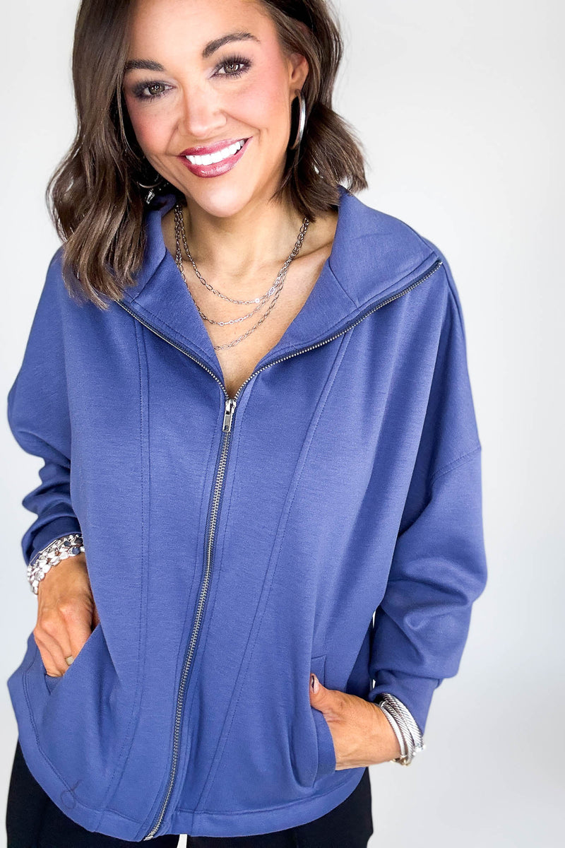 Scuba Blue Indigo Full Zip Jacket