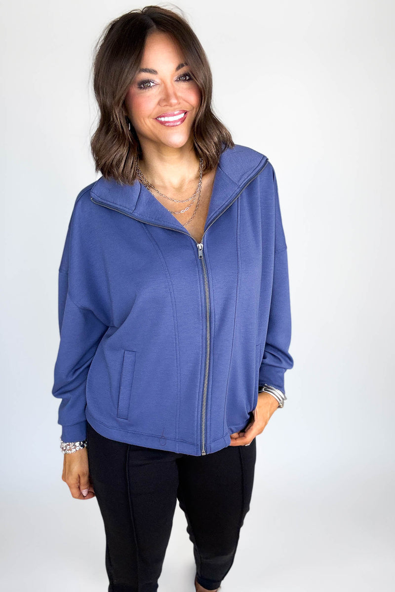 Scuba Blue Indigo Full Zip Jacket