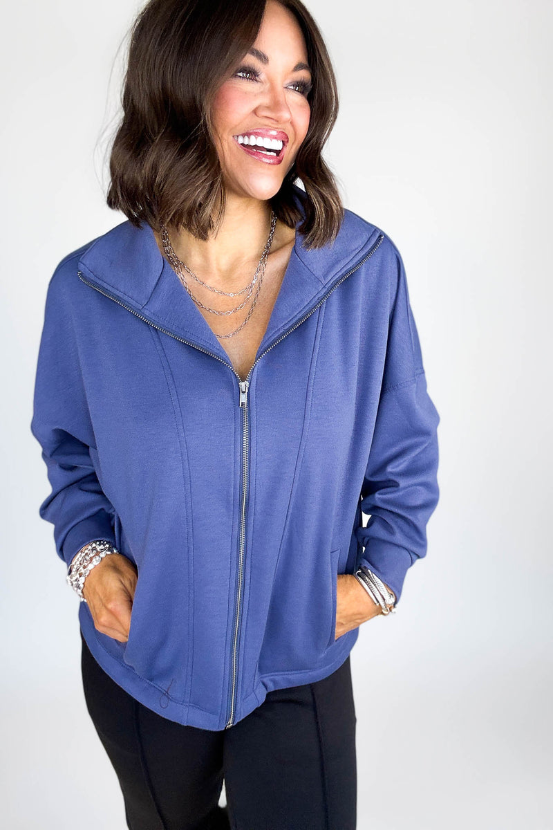 Scuba Blue Indigo Full Zip Jacket