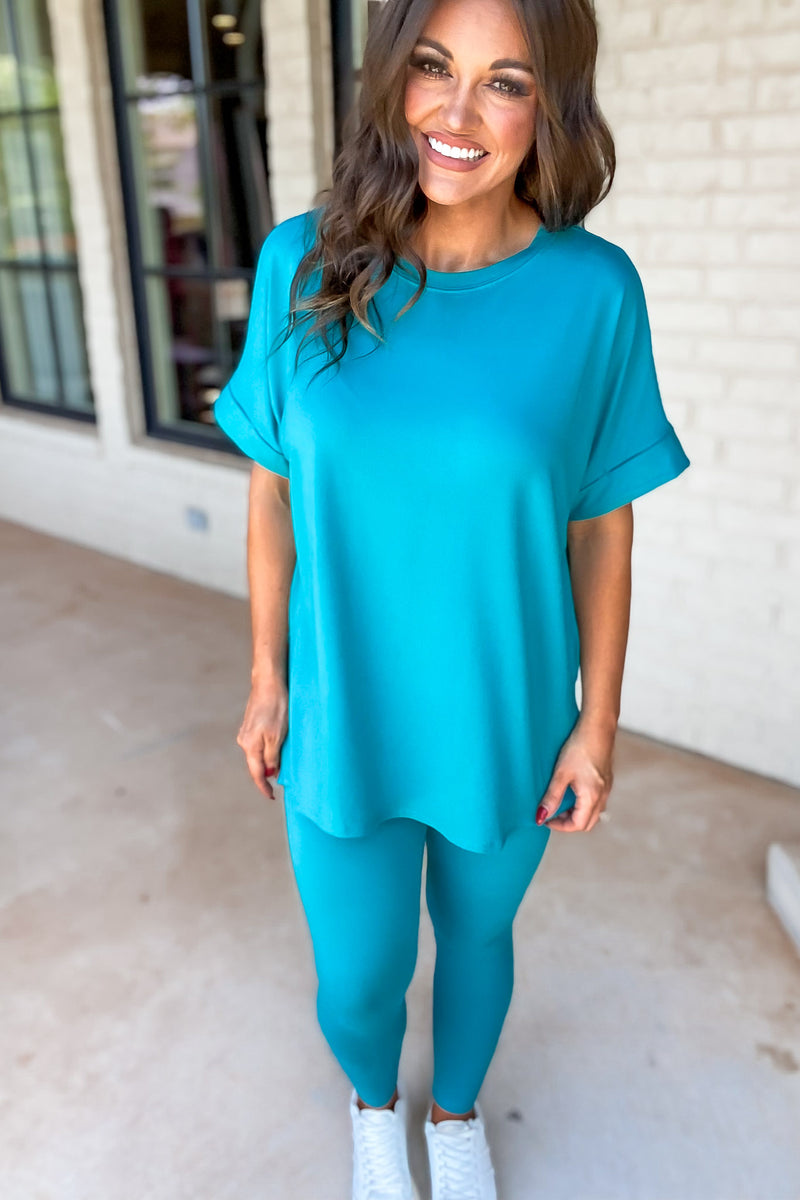 Believe In Yourself Super Soft Light Teal Set