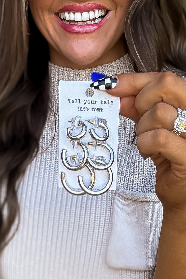 Silver Earring Set