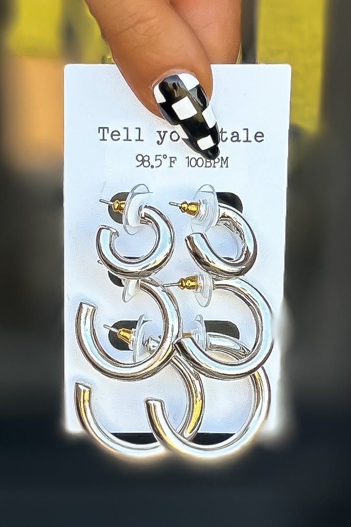 Silver Earring Set
